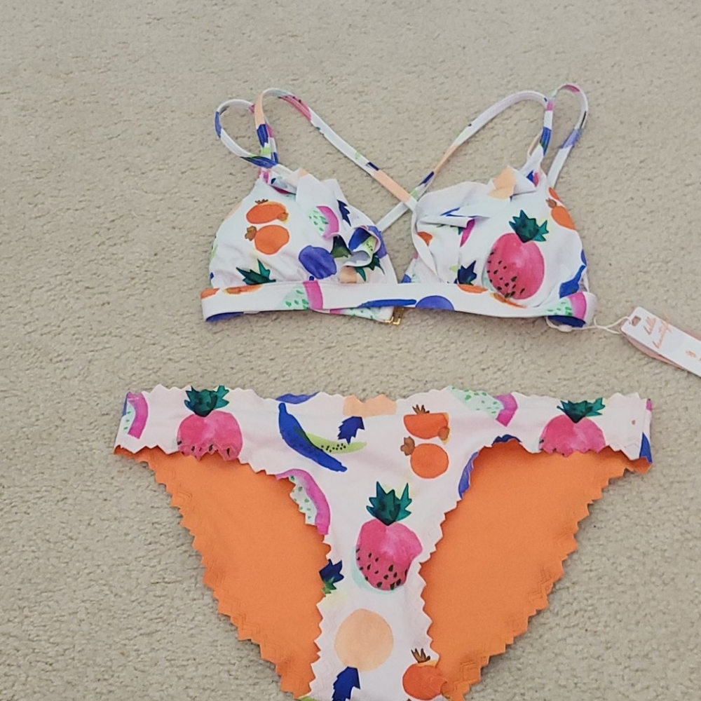 Pily Q set ruffle top bikini
